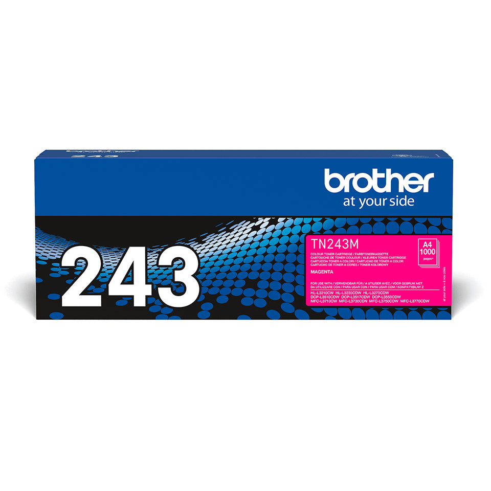 Brother TN-243M Magenta Toner – Original – 1'000 Seiten – für Brother DCP-L3510CDW/DCP-L3550CDW und andere
