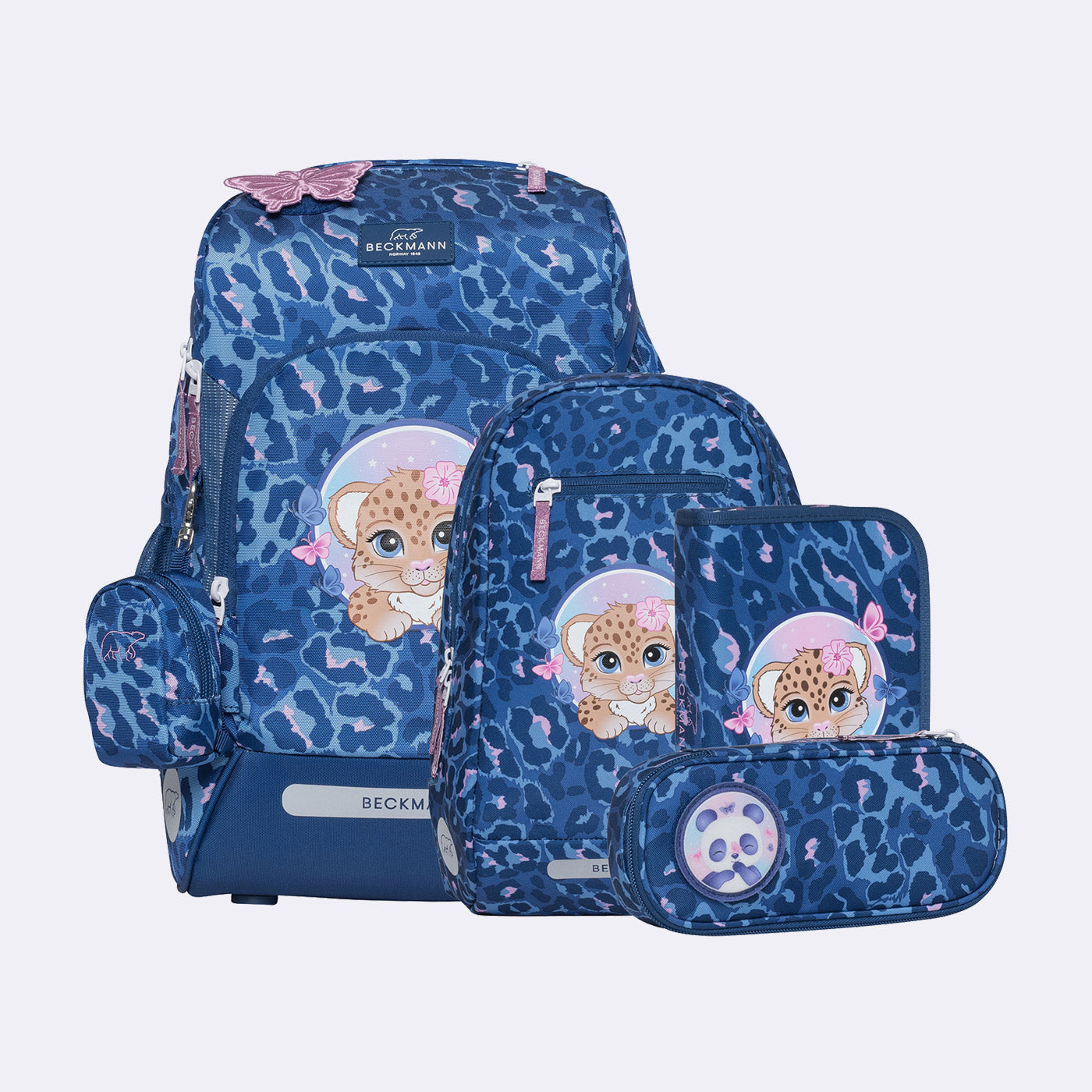 Beckmann Schulrucksack Active Air Flx – 6-teilig – Cheetah