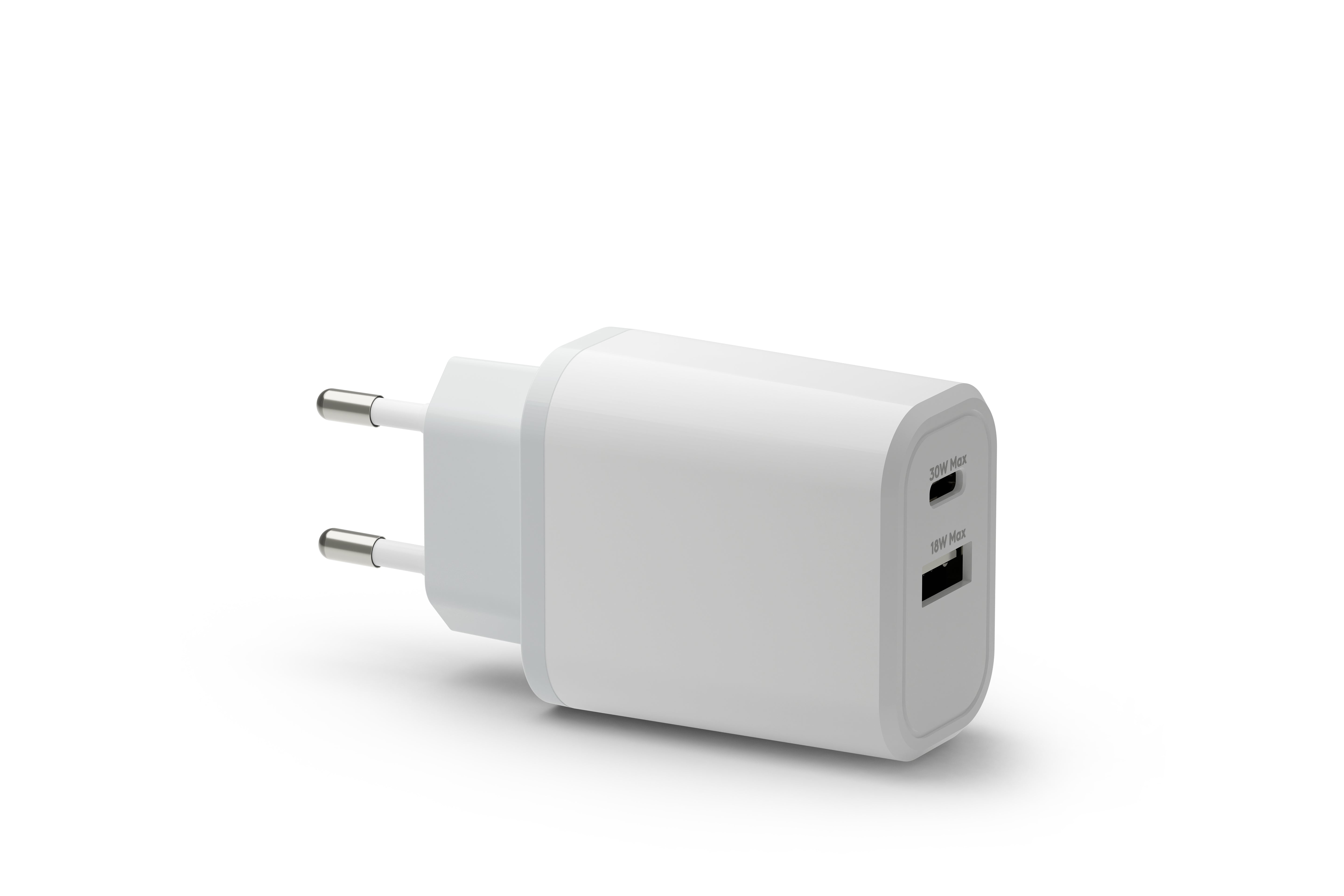 dbramante1928 CH18EUWH7150 USB-Ladegerät 48 W – USB-C×1 (30 W), USB-A×1 (18 W) – Weiss