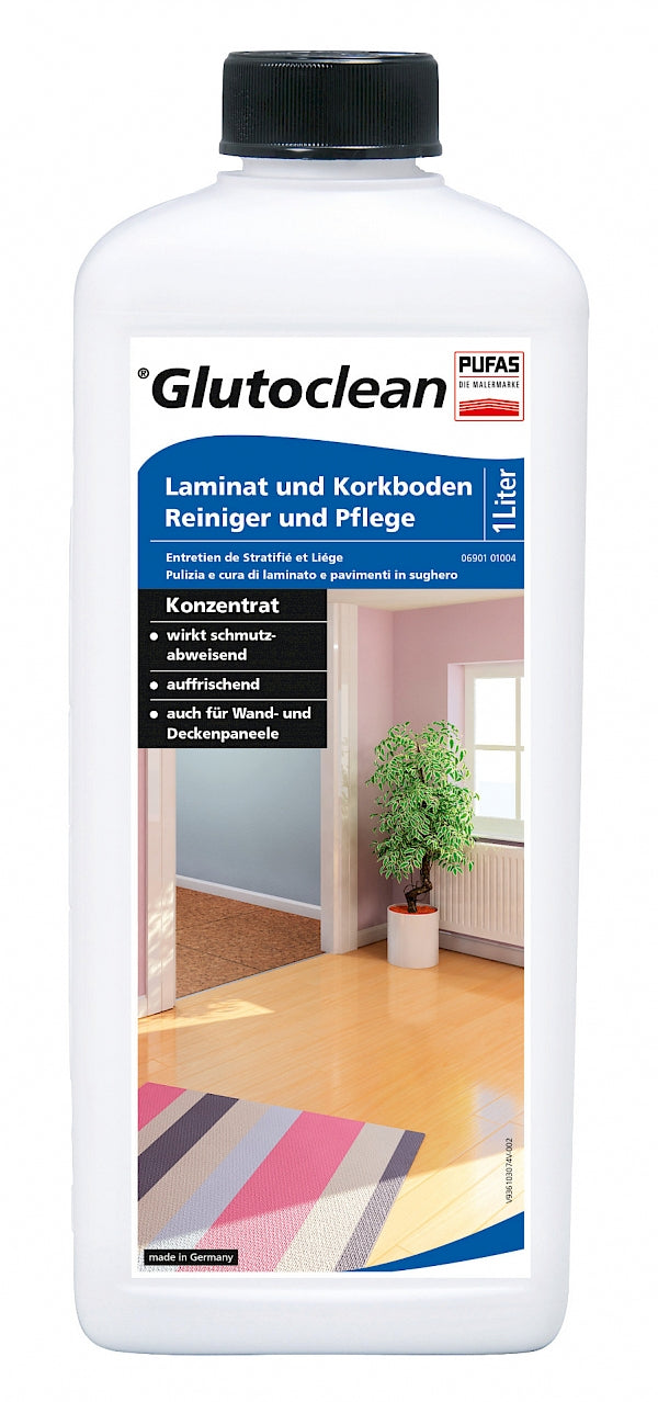Glutoclean Bodenreiniger für Laminat – Konzentrat – 1 l
