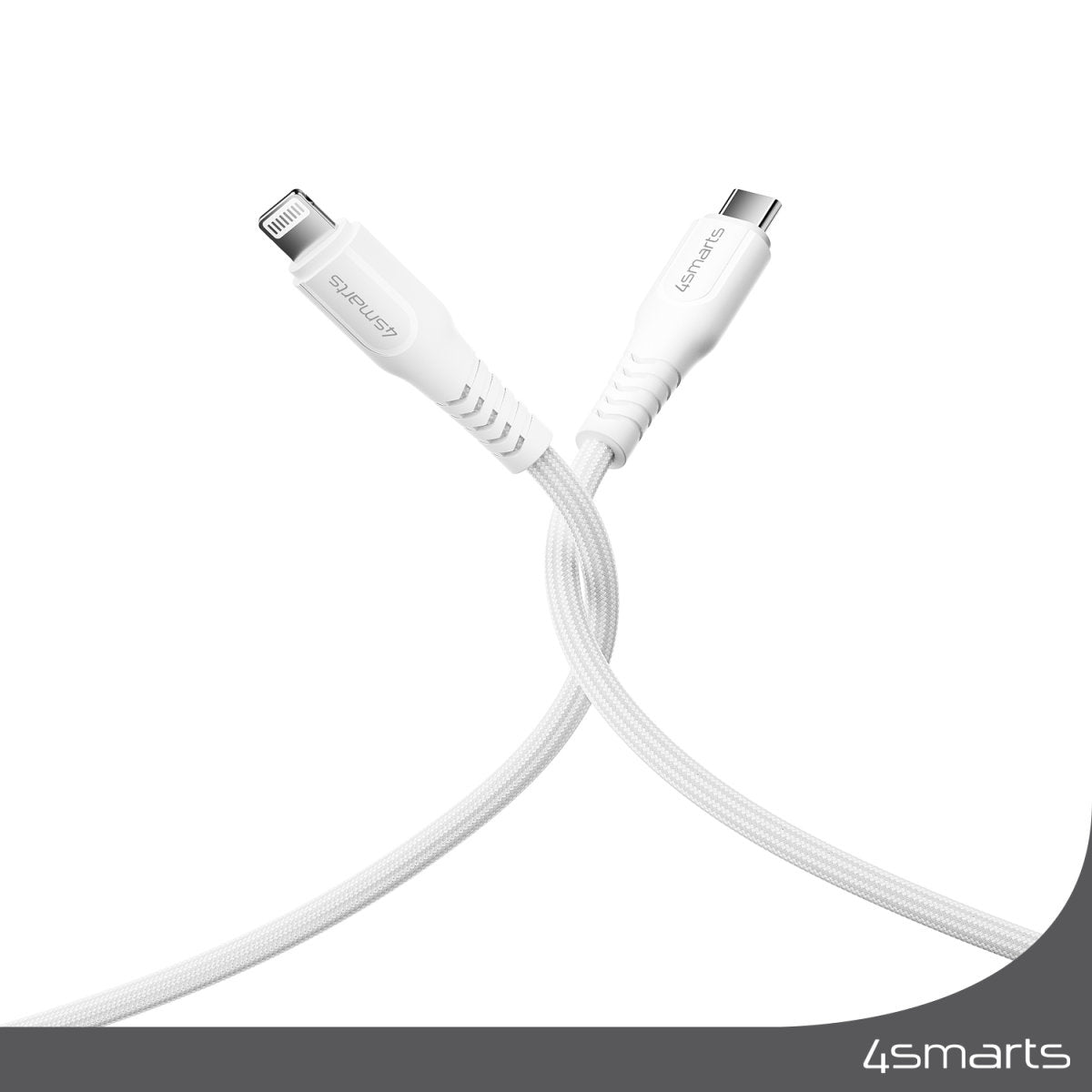 4smarts Kabel – USB-C auf Lightning 1,5 m, PD 30 W, MFi zertifiziert, geflochten – für iPhone/iPad