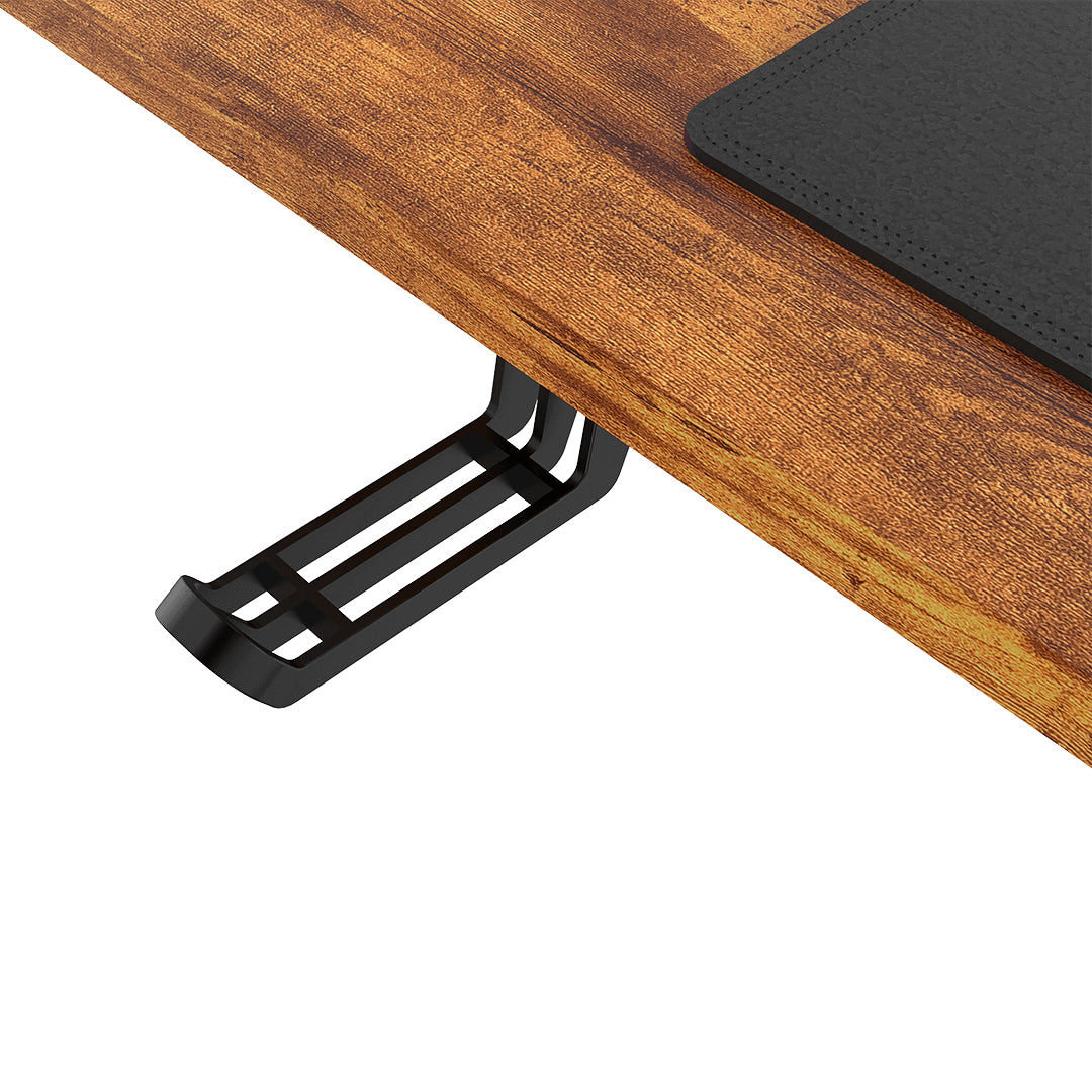 Ultradesk Uplift Gaming-Tisch – 160 × 75 cm, höhenverstellbar, schwarz/braun, Stahl
