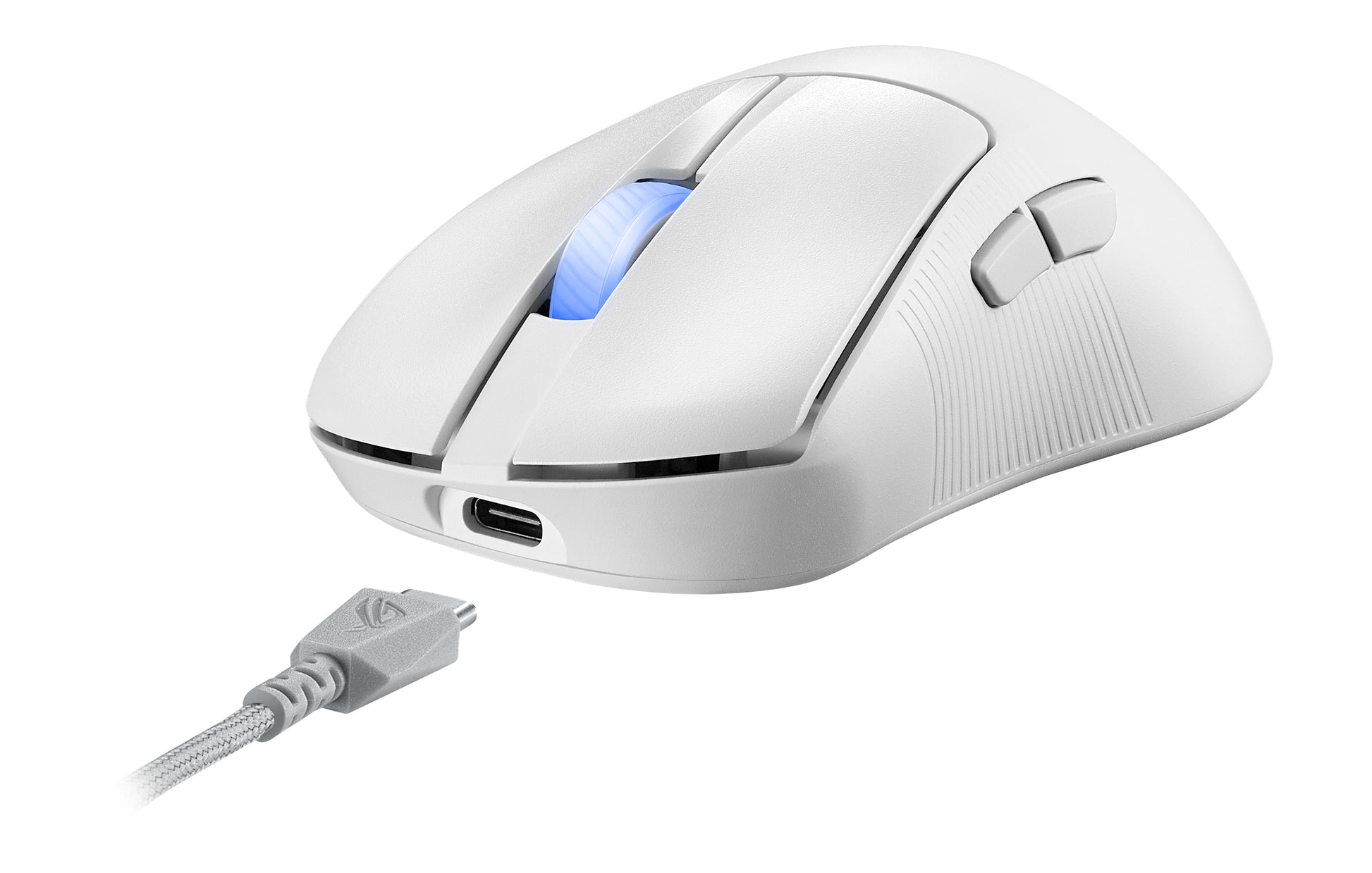 ASUS ROG Keris II Ace Wireless – Gaming-Maus, Rechts, Optisch, 42000 DPI, RGB, Weiss