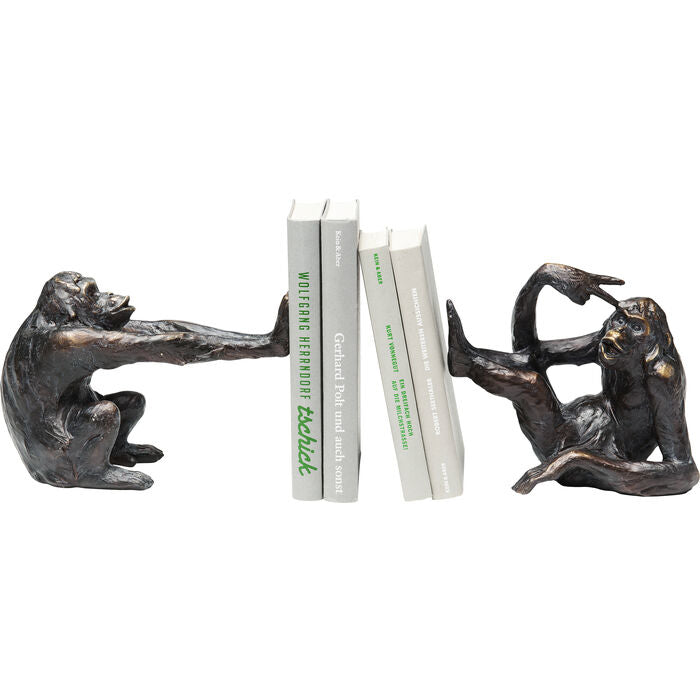 KARE Design Monkey Buchstütze – Kunststoff – Braun – 200 × 170 × 100 mm