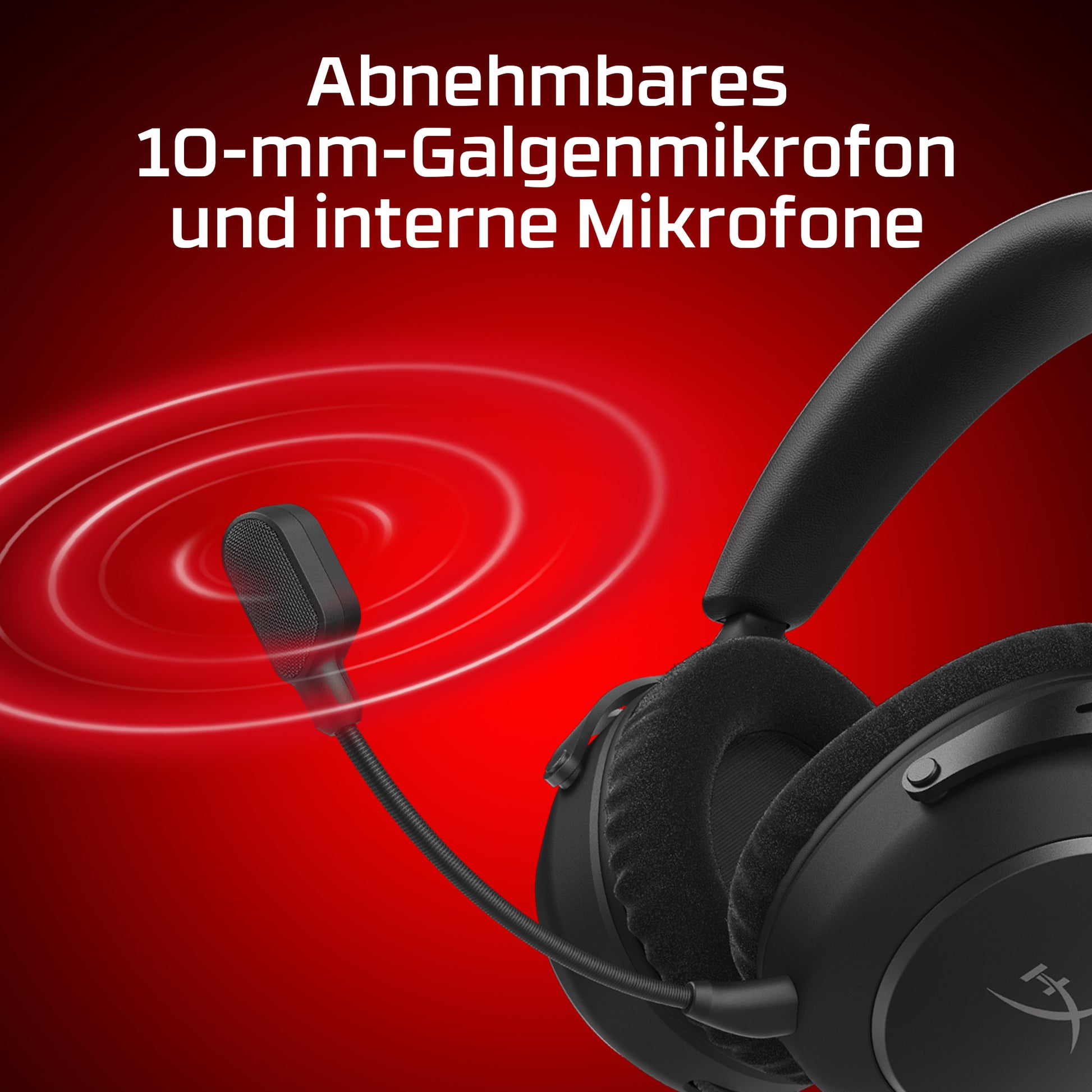 HyperX Cloud Alpha 2 Wireless Gaming-Headset – Over-Ear, BT 5.2, ANC, für PC, PS5, Switch und mehr, Schwarz