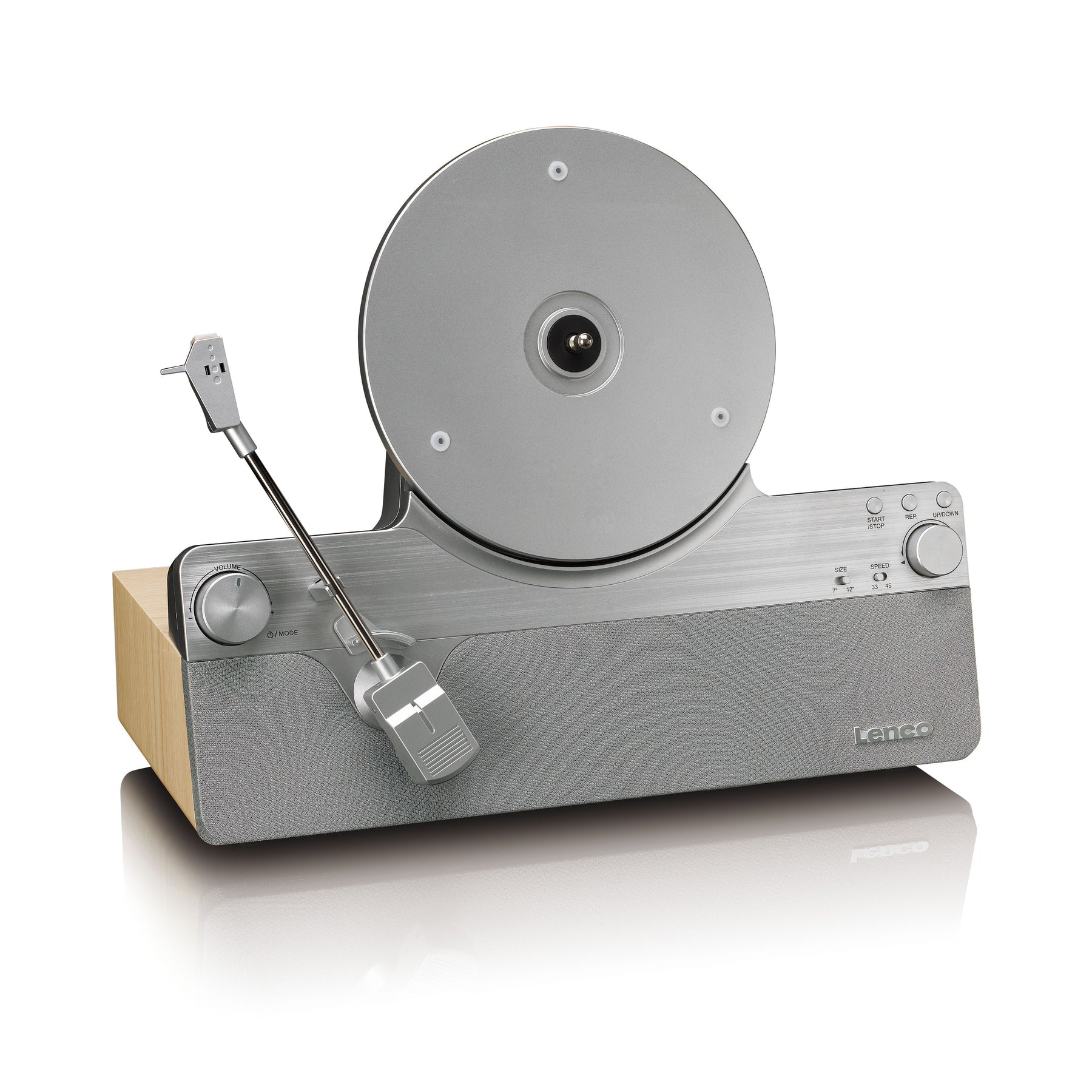 Lenco LSA-071SI – Plattenspieler (Riemenantrieb, vollautomatisch), Bluetooth 5.3, 33⅓/45 U/min – Grau