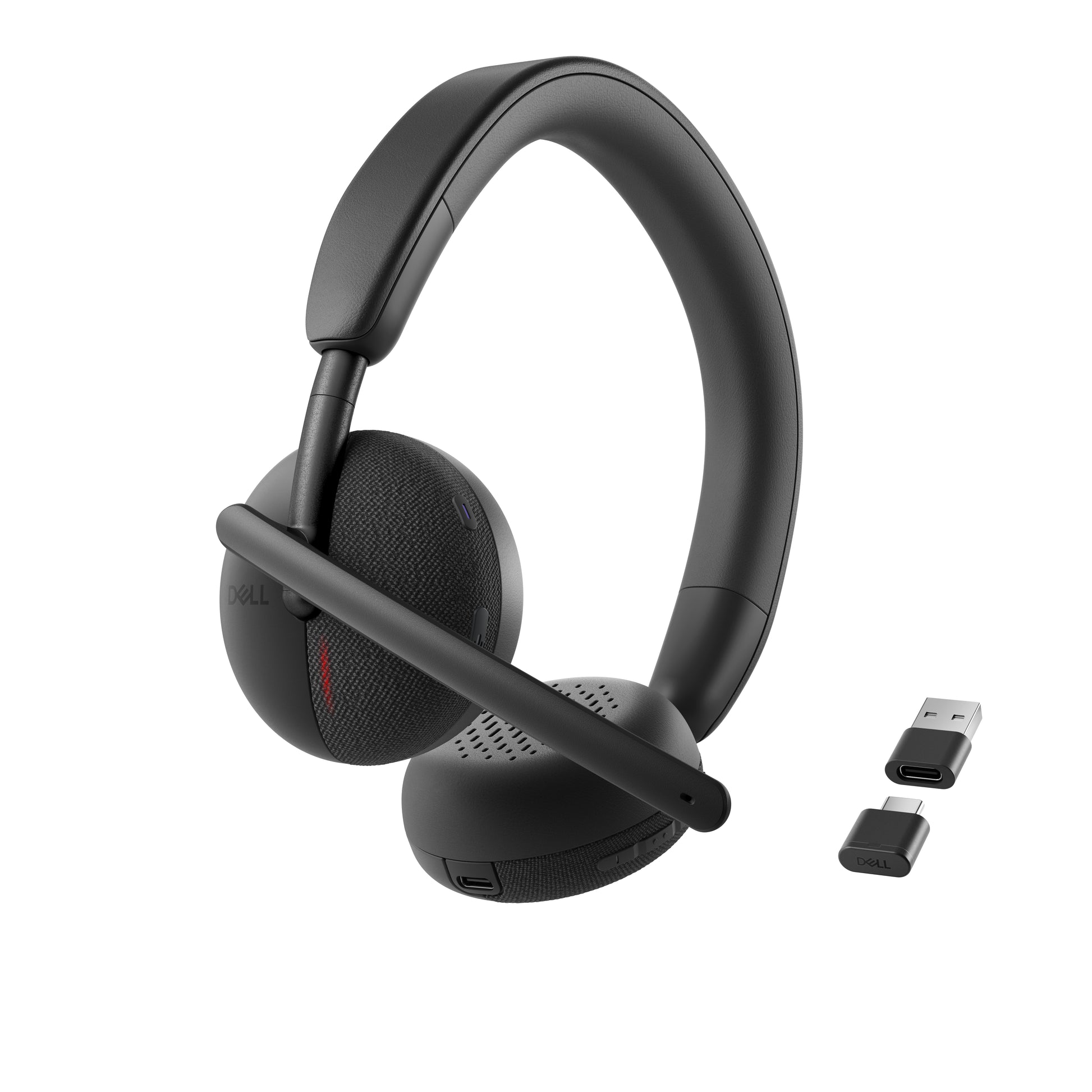 DELL WL3024 Office-Headset – On-Ear, Stereo, Kabel + BT, Schwarz, BT 5,3