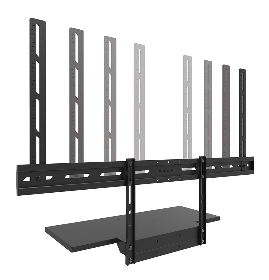 Neomounts AV40-500BL – Medienbox für Displays 43,0–109,8", VESA 200×200–800×600 mm, Traglast 5,5 kg, Schwarz
