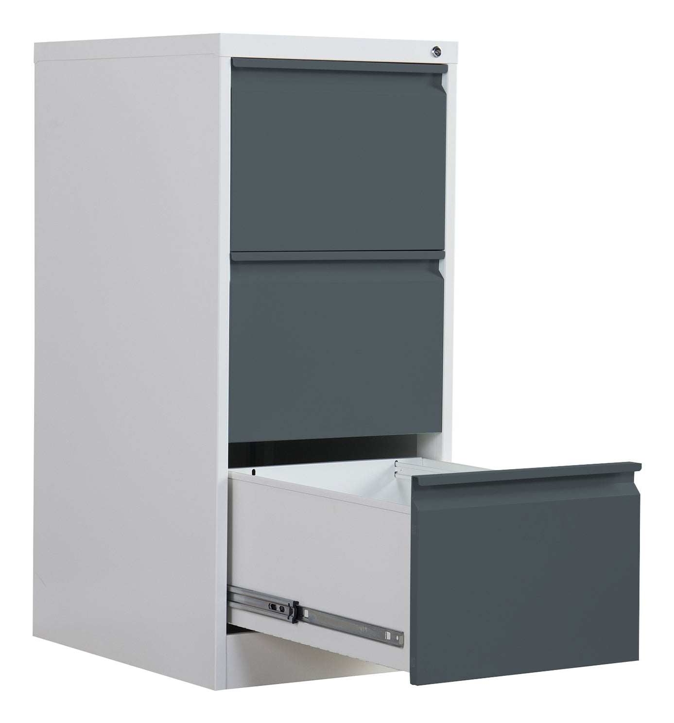 Phoenix Safe Co. FC1003GAK – Aktenschrank, 3 Schubladen, abschliessbar, 450 × 620 × 1025 mm, Grau/Anthrazit