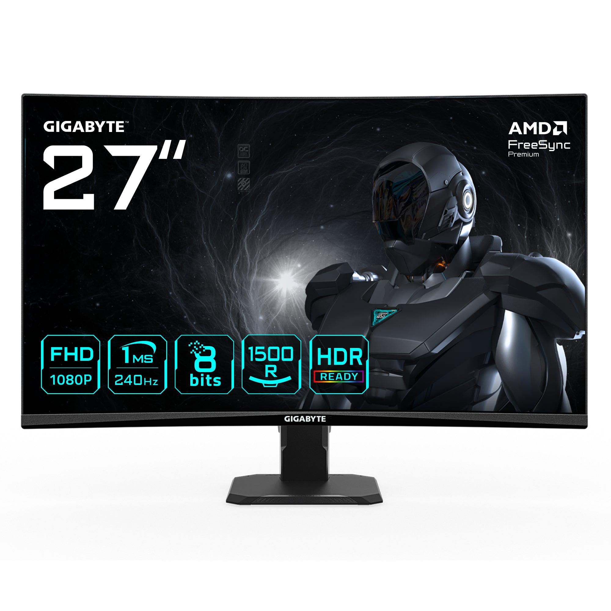 Gigabyte GS27FC2 – 27" Curved 1500R, 1920 × 1080 (Full HD), VA, 240 Hz, HDR10