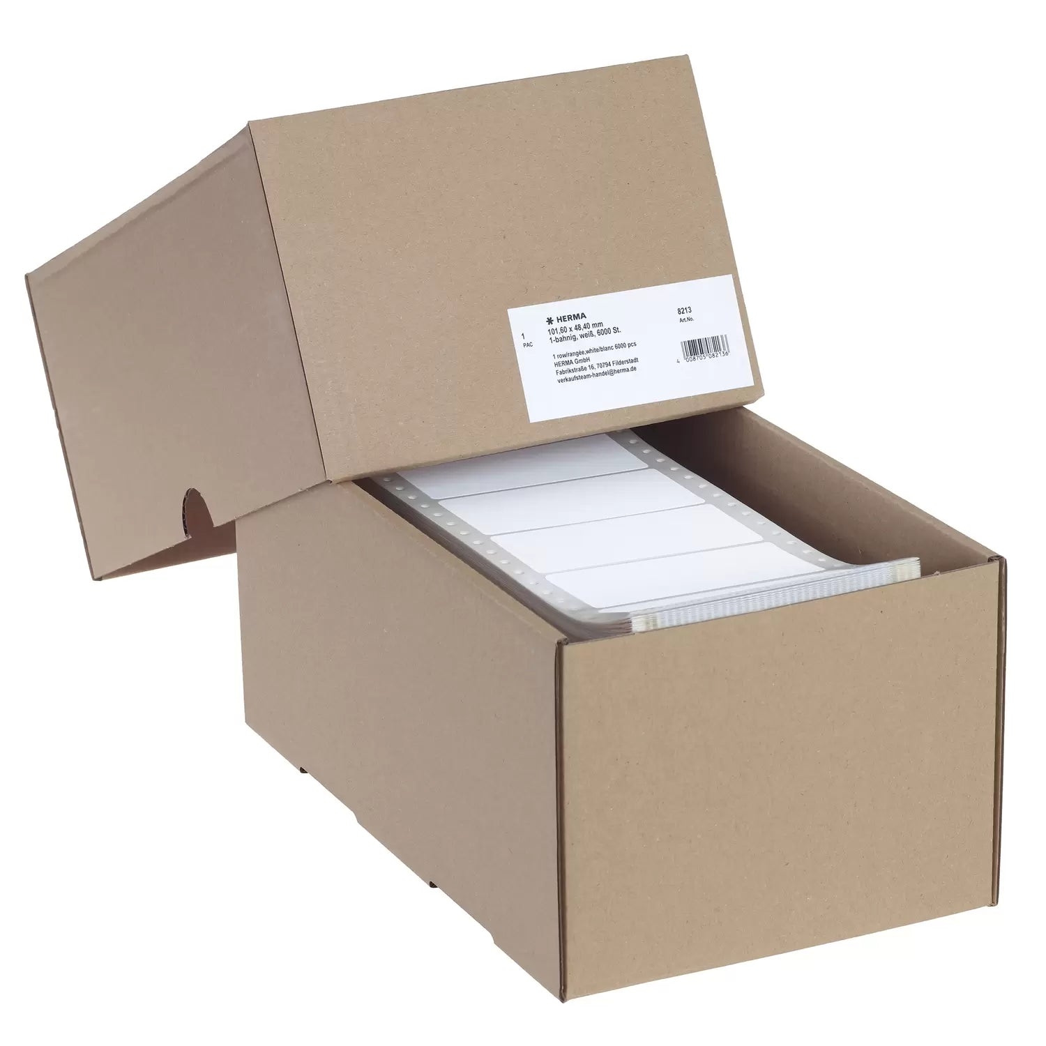 HERMA Druckeretiketten, 102 mm × 48 mm, weiss, Papier, selbstklebend, 6000 Etiketten