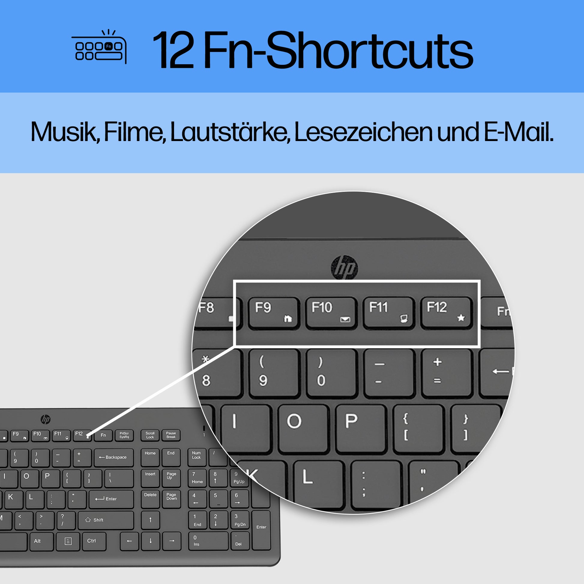 HP 150 - Tastatur - kabelgebunden - USB-A - Schwarz - für PCs mit USB-A-Anschluss
