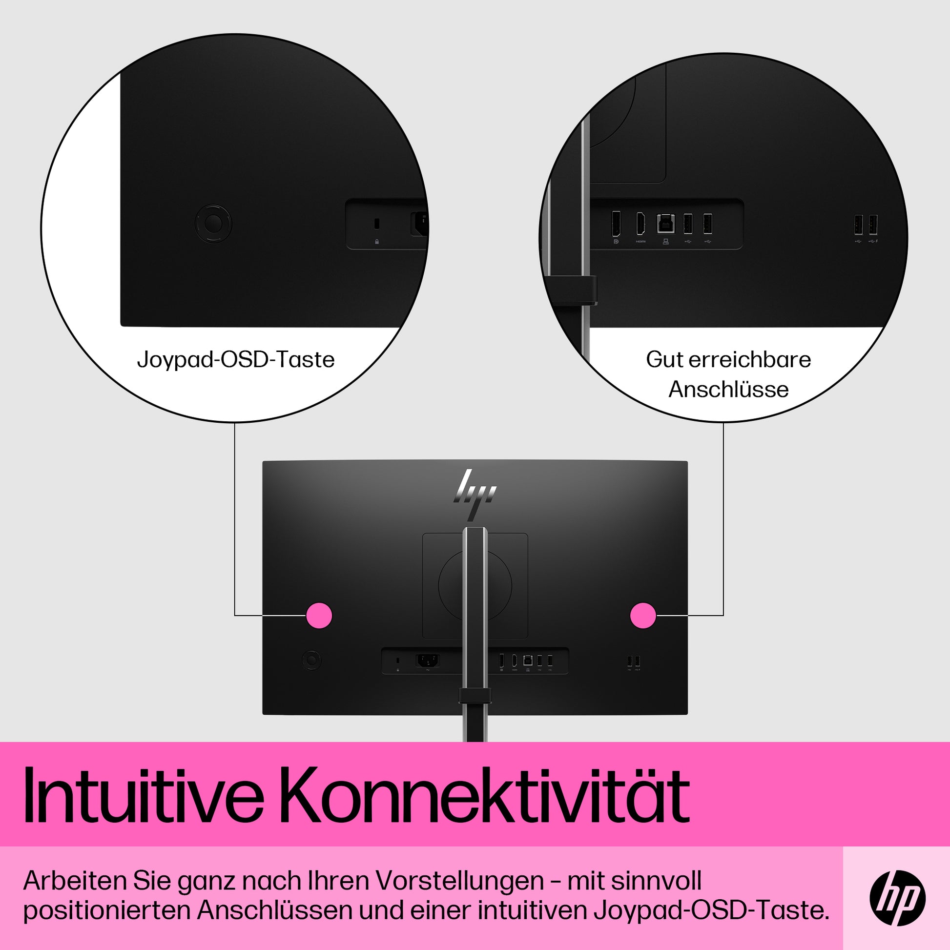 HP E24t G5 – Monitor, 23,8", 1920 × 1080 (Full HD), Touch, Schwarz