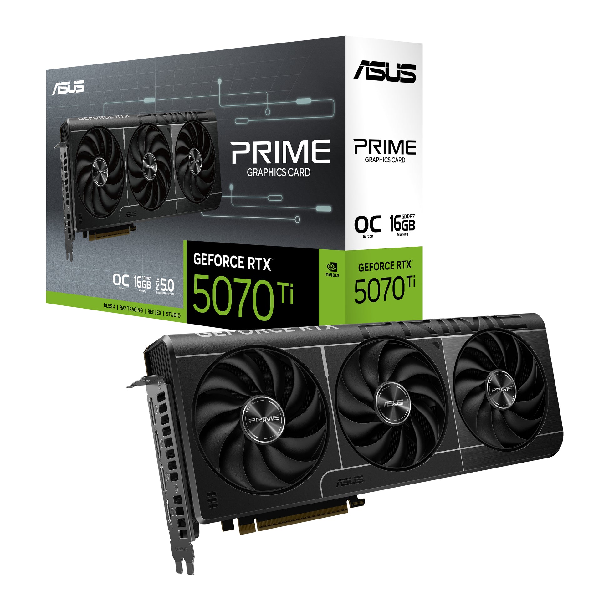 ASUS PRIME-RTX5070TI-O16G – PCIe Grafikkarte – 3×DP, 1×HDMI, PCIe 5.0, 1×16-Pin