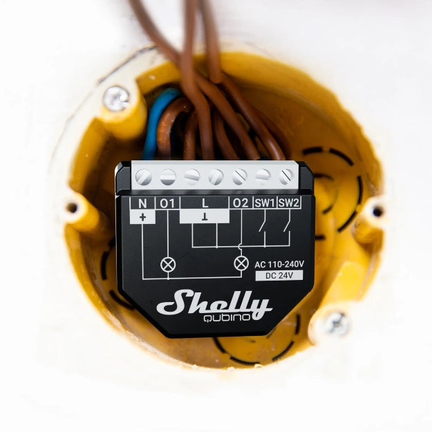 Shelly Zubehör – Schaltaktor, 2 Kanäle, 2×10 A, Leistungsmessung – für Z-Wave