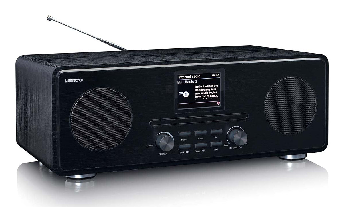 Lenco DIR-261BK – Internetradio, DAB+/UKW, Bluetooth – Schwarz