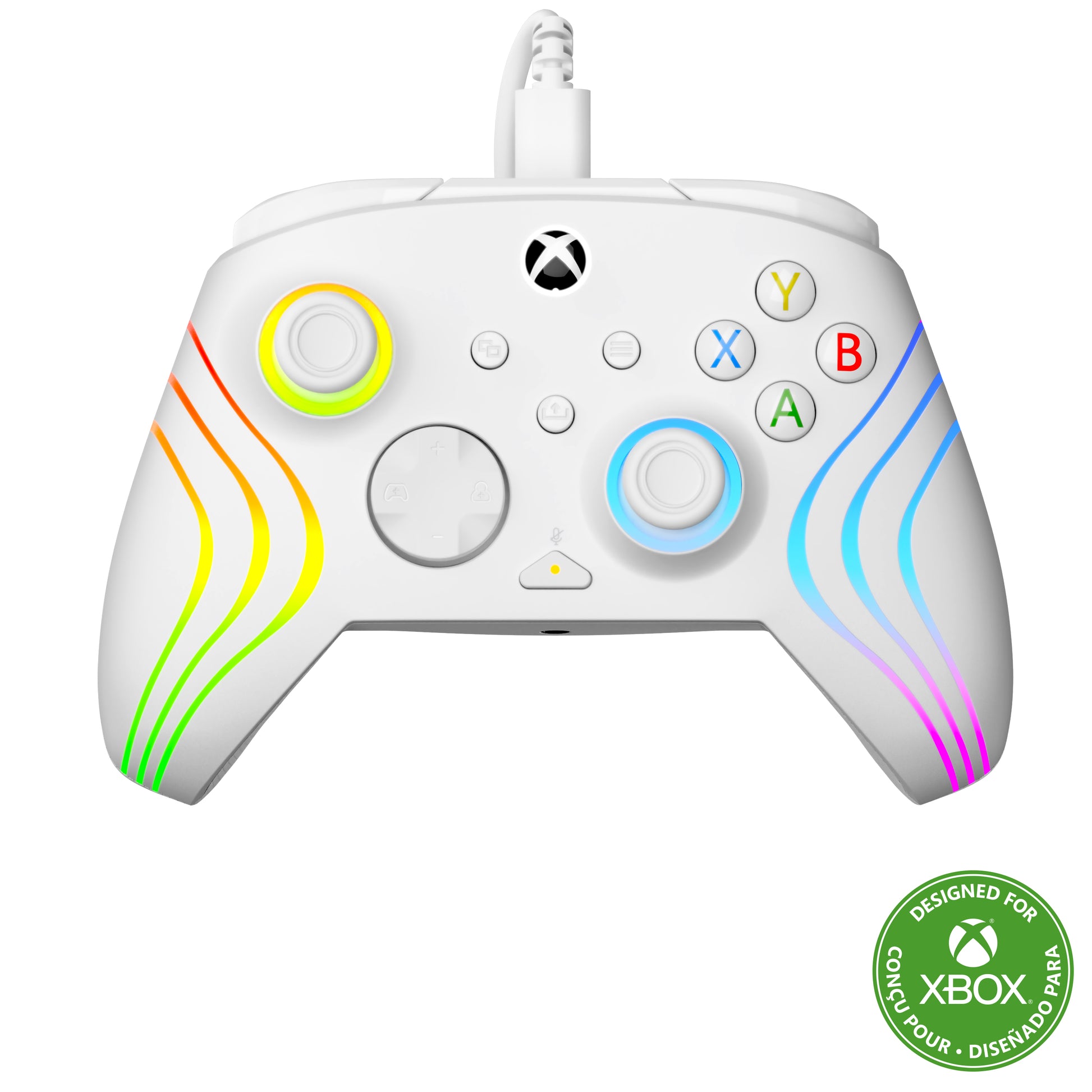 Turtle Beach Afterglow Wave – Gamepad – USB (kabelgebunden, USB-C) – RGB, 3 m Kabel – für Xbox & PC, Weiss