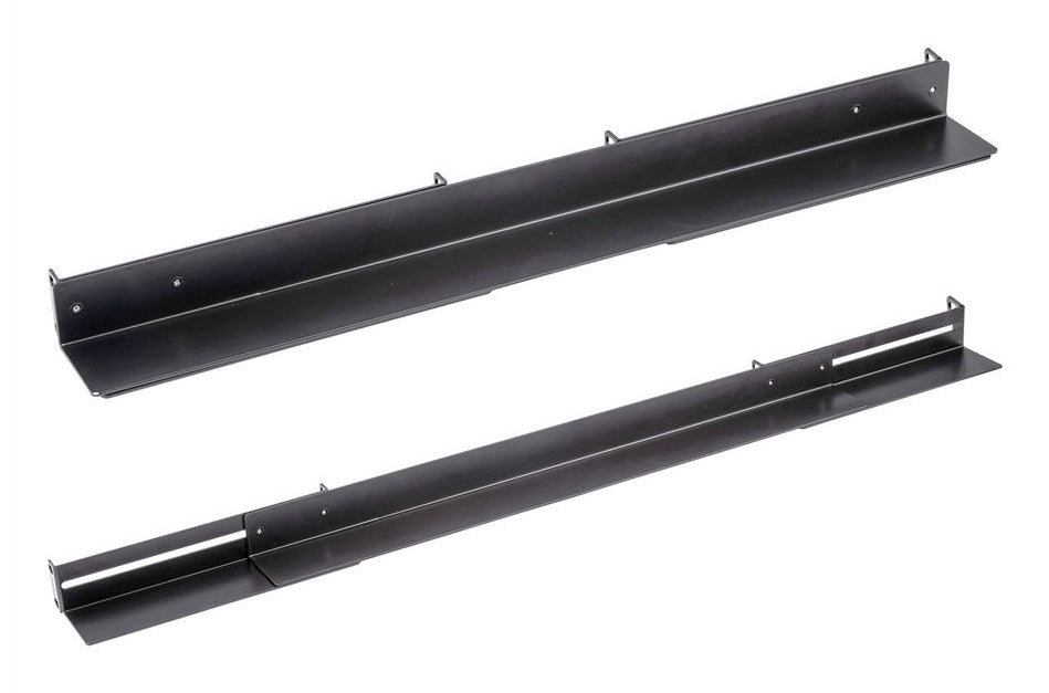 VALUE Gleitschiene 19", Tragkraft 90 kg, 120 × 630 × 70 mm, Schwarz