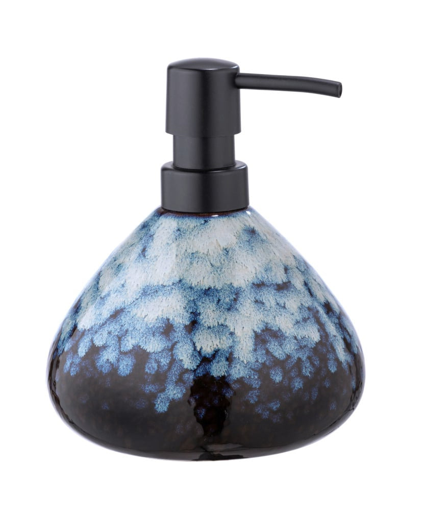 Wenko Rosali Seifenspender – Keramik, Blau, 450 ml