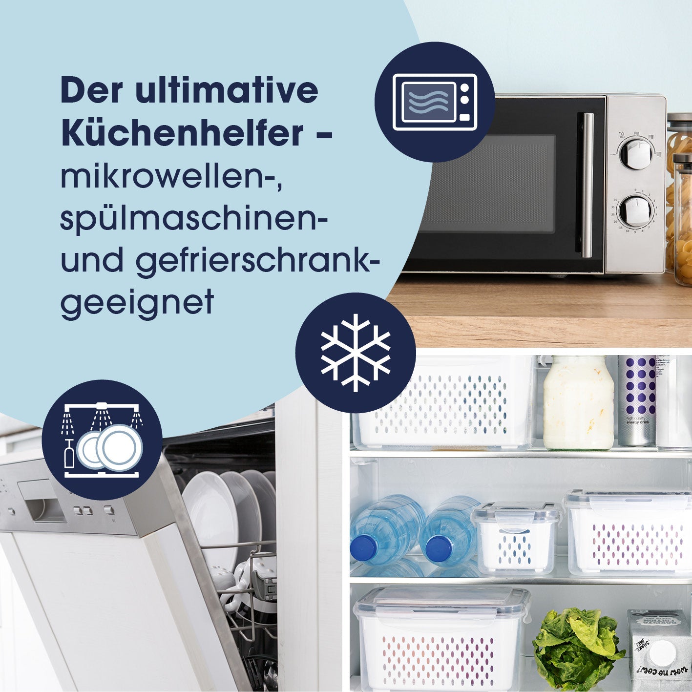 Gourmetmaxx Vorratsdose 4 l, 21 × 25 × 14,5 cm, Polypropylen (PP)/Silikon, 12-teilig (4 Dosen)