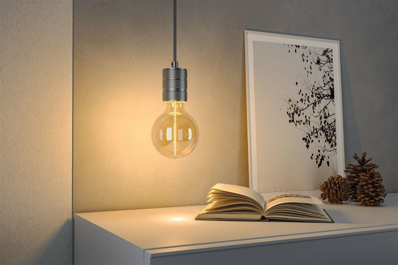 Paulmann Leuchtmittel E27 Globus – Warmweiss 1800 K, 140 lm, 2,8 W – IP20 – 1 Stk. – Gold, Glas