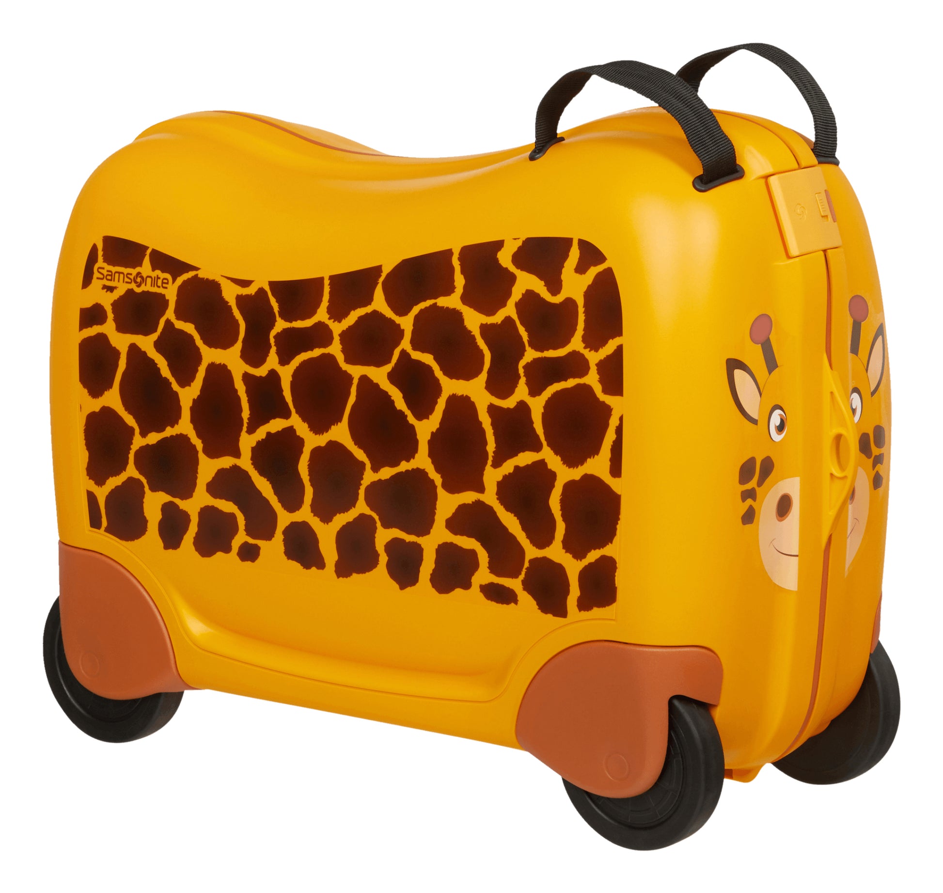 Samsonite Ride-on-Kindertrolley Dream2Go Rider Handgepäck – 30 l, 4 Rollen, Giraffenmuster, 52 × 38 × 21 cm