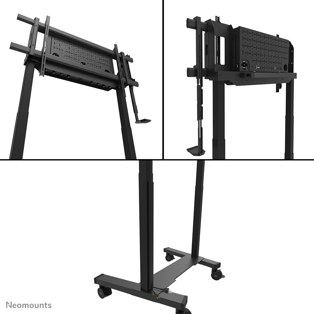 Neomounts FL55-975BL1 – Motorisierter Trolley für 75–115″, VESA 200×200–1200×600, bis 160 kg, schwarz