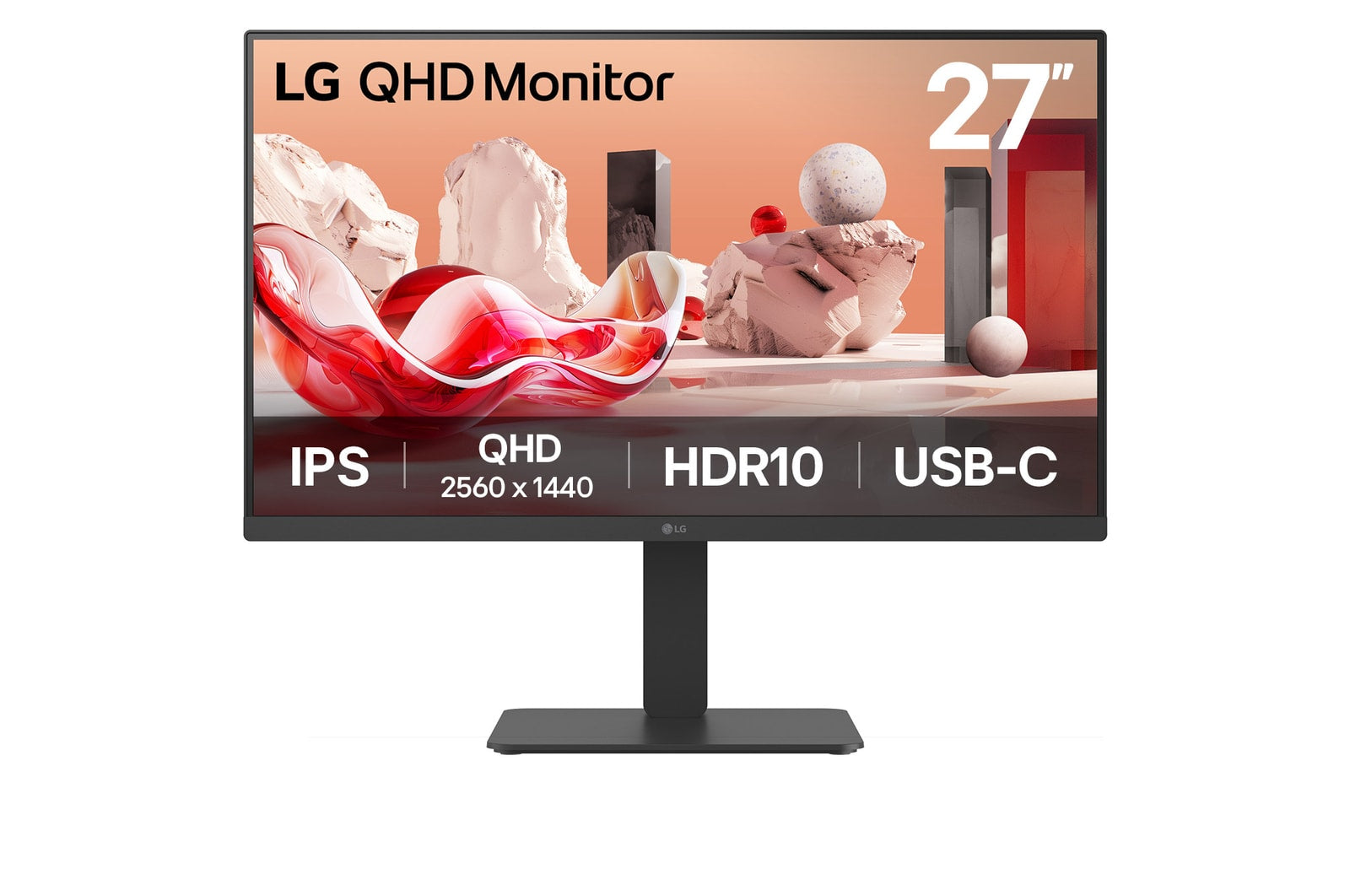 LG 27BA65QB-B – Monitor, 27", LCD, USB-C, KVM, Daisy Chain, Schwarz