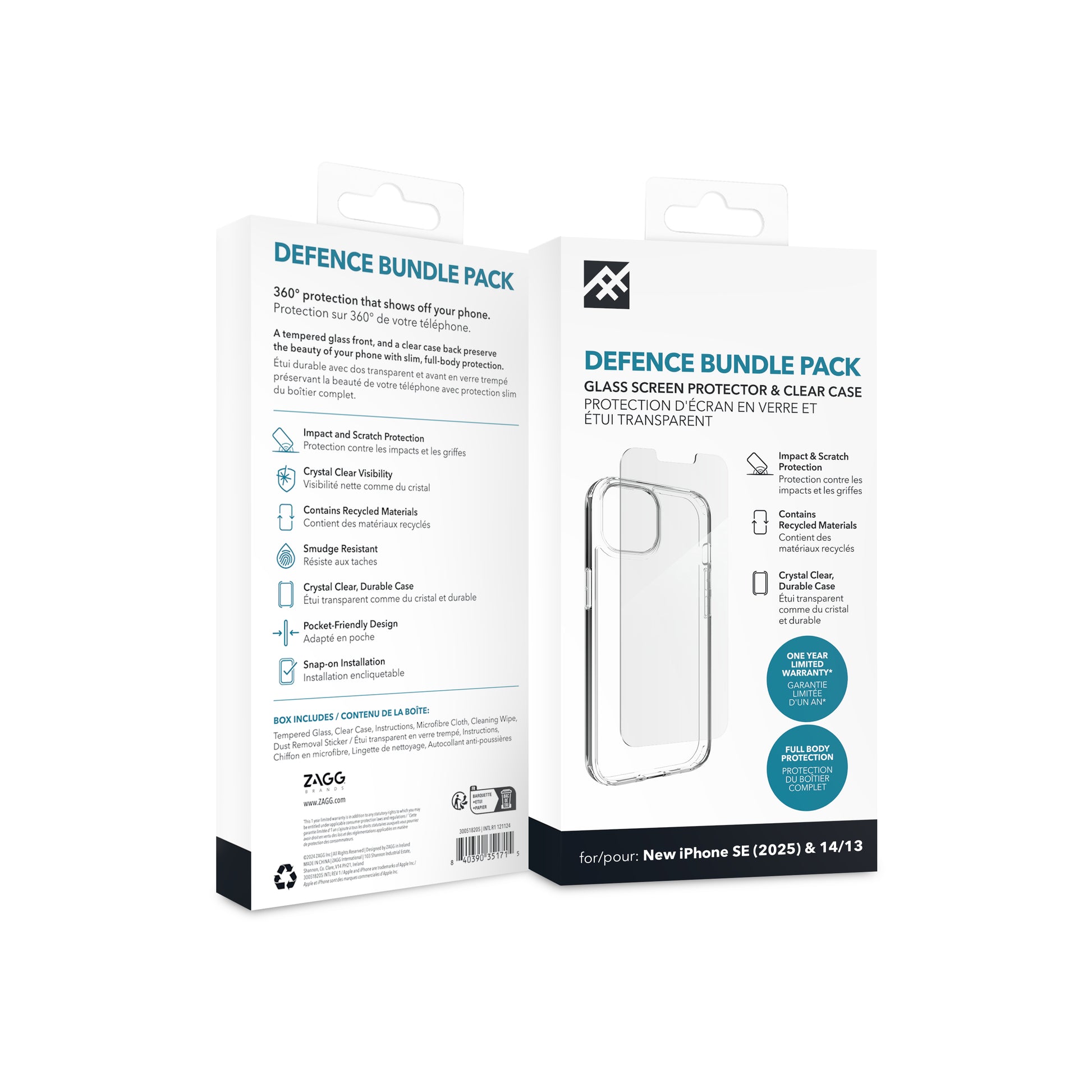 IFROGZ Defence Bundle – Backcover – für Apple iPhone 16e/14/13
