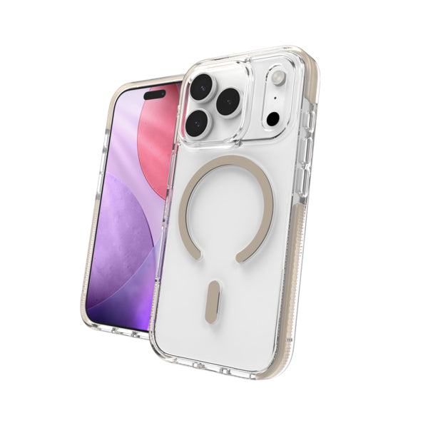 ZAGG Santa Cruz Snap C Backcover – für Apple iPhone 17 Pro Max, Titan, Transparent, bis 4 m sturzsicher