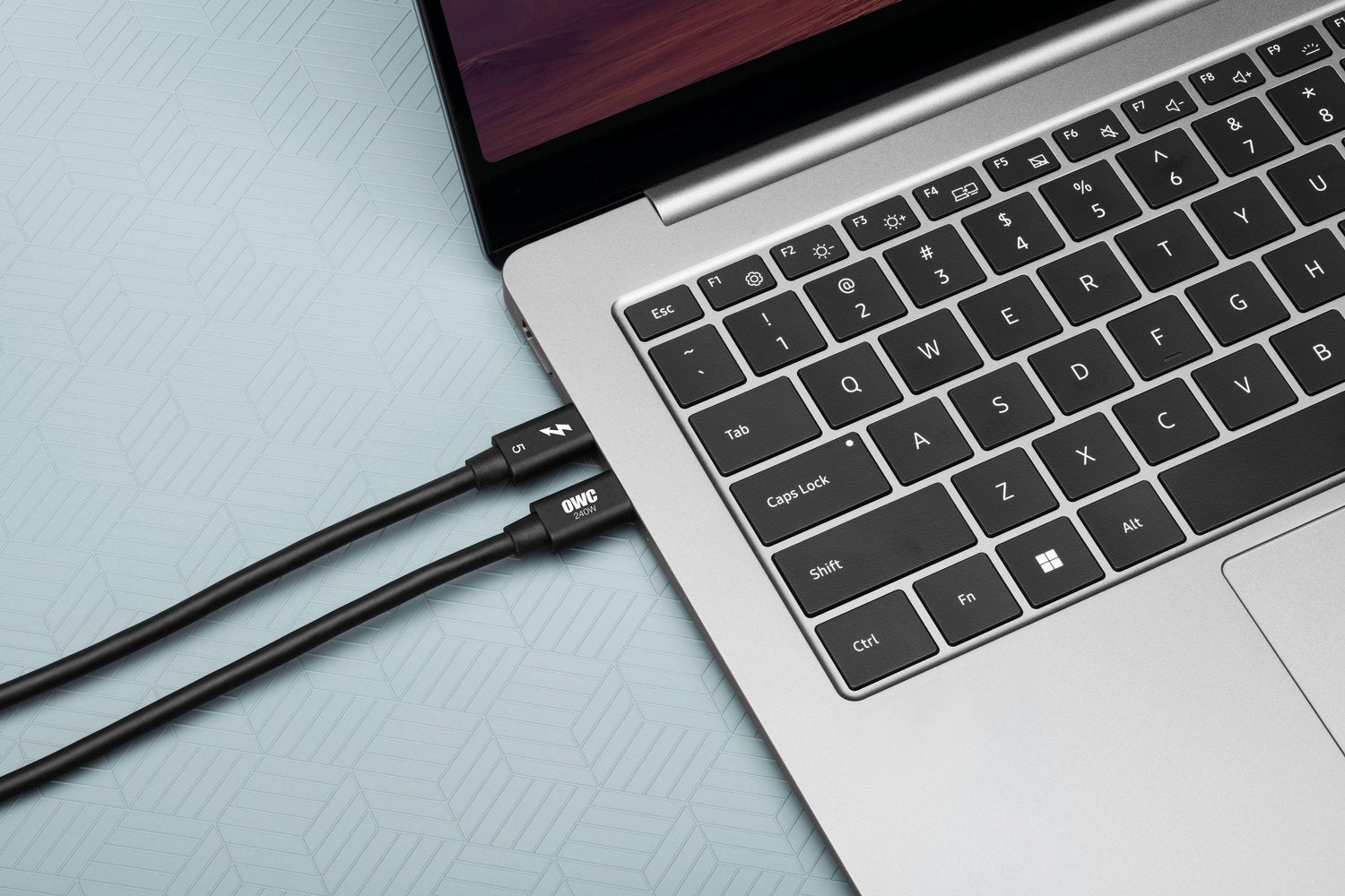 OWC Thunderbolt 5 (USB-C) Kabel – 120 Gbit/s – 1 m – PD 240 W – 8K/60 – E-Marker – Schwarz