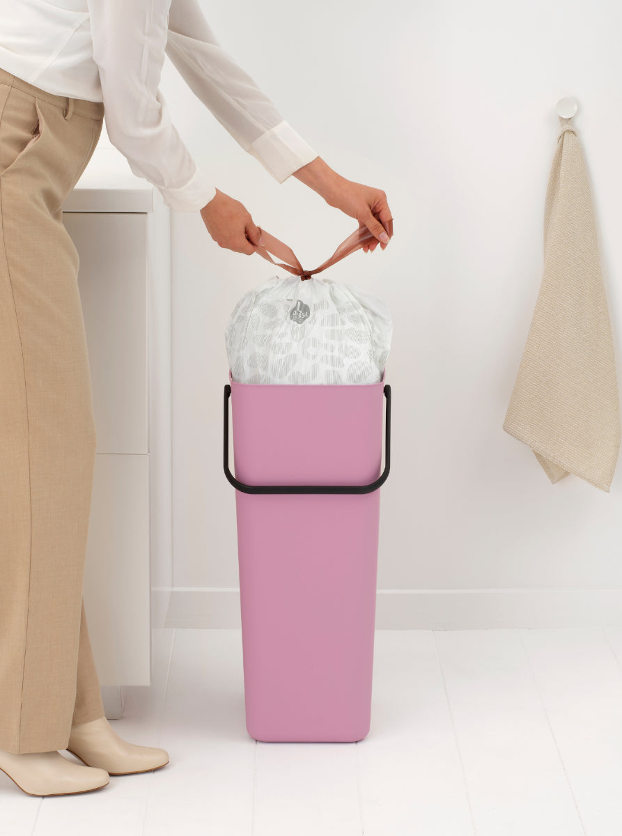 Brabantia Recyclingbox Sort & Go – 40 l – Kunststoff, rechteckig – rosa