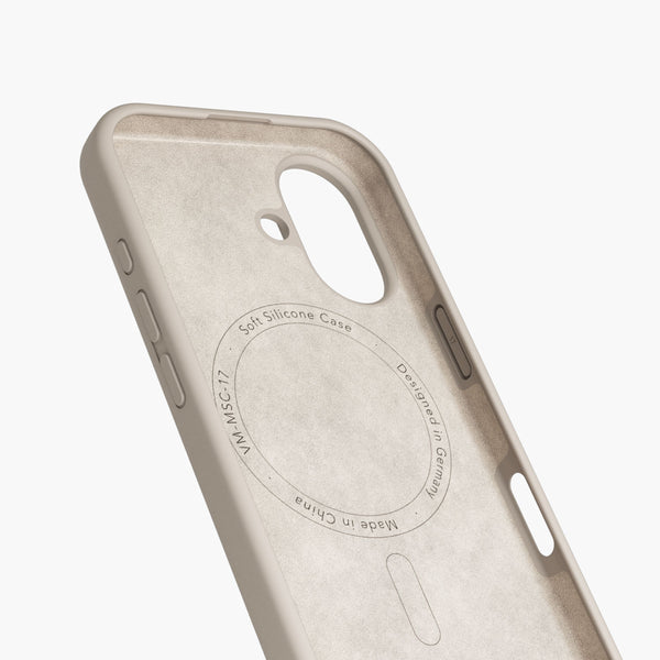 Vonmählen APC00014 Thin Case – Schutzhülle – für AirPods Pro (3. Gen.) – Silikon/Mikrofaser – Cremefarben