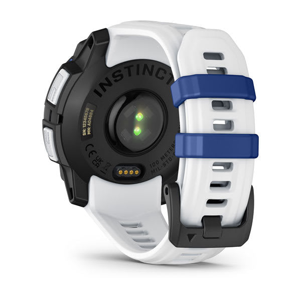Garmin Instinct 3 45 mm GPS – FRP Weiss, Sportband Weiss, 100 m, für iPhone und Android