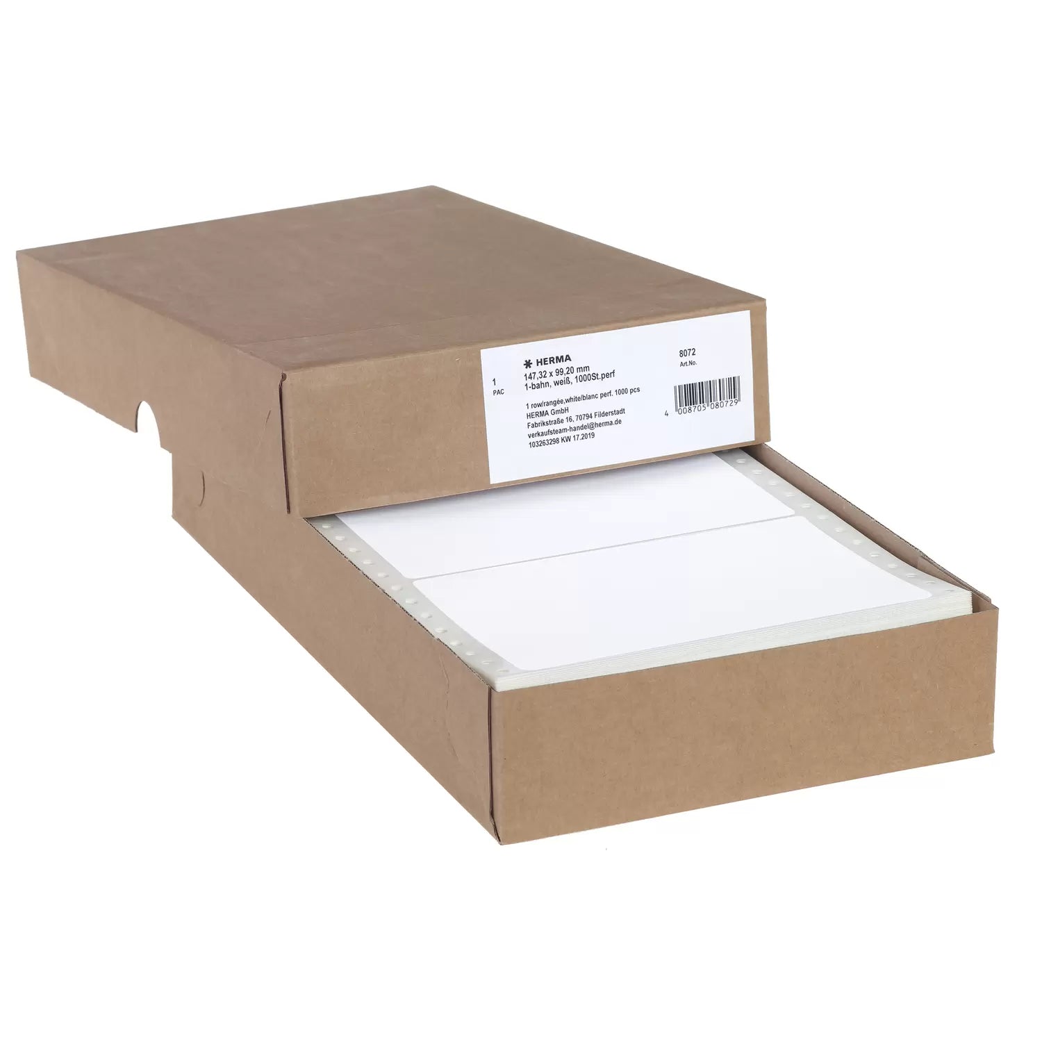 HERMA Etiketten A4 147 × 99 mm – Papier, matt, weiss – permanent haftend – 1'000 Stk.