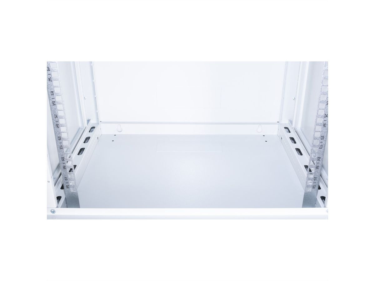 ROLINE Basic Plus – 19" Wandverteiler 9U, IP20, abschliessbar, 600 × 450 × 512 mm, lichtgrau, Stahl