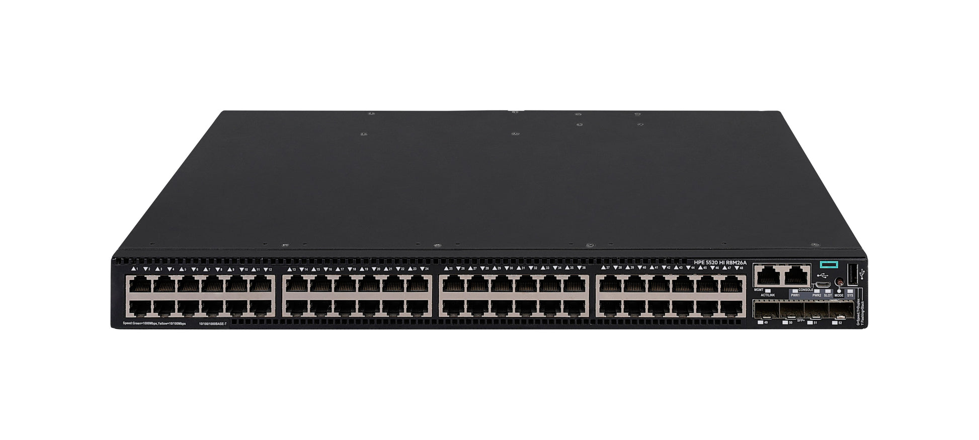 HPE 5520 48G 4SFP+ – Managed Switch – 48×GbE, 4×SFP+, L3, 19" Rack
