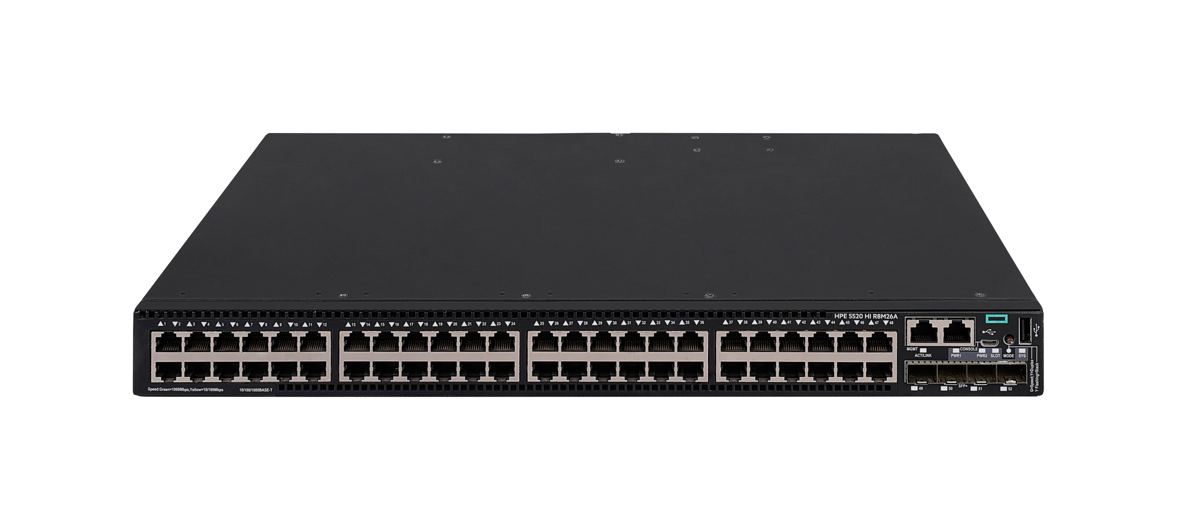HPE 5520 48G 4SFP+ – Managed Switch – 48×GbE, 4×SFP+, L3, 19" Rack