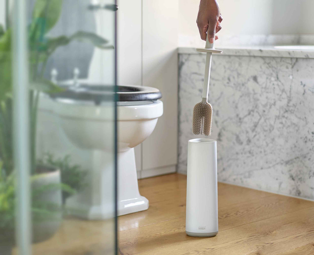 Joseph Joseph Toilettenbürsten-Set – Kunststoff, beige, H 43,6 cm