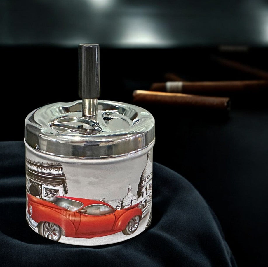 Dameco Aschenbecher – Ø 9 × 12 cm – Metall, Mehrfarbig