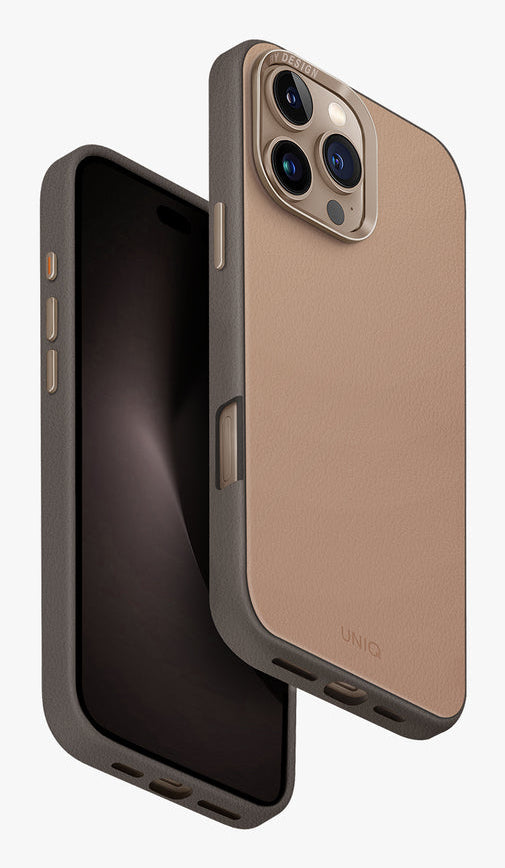 Uniq Backcover Lyden – für Apple iPhone 16 Pro Max – beige – Kunstleder