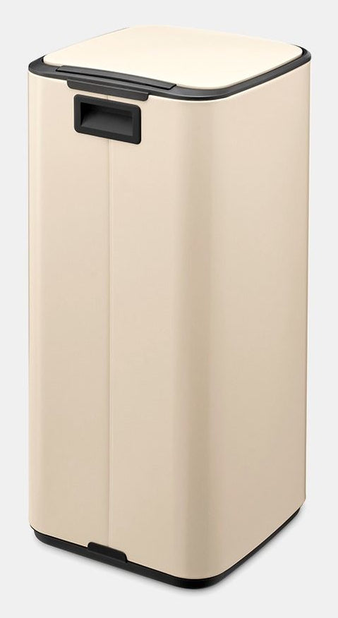 Brabantia Abfallcontainer – 30 l, mit Deckel, Stahl, Beige – B × H 288 × 647 mm