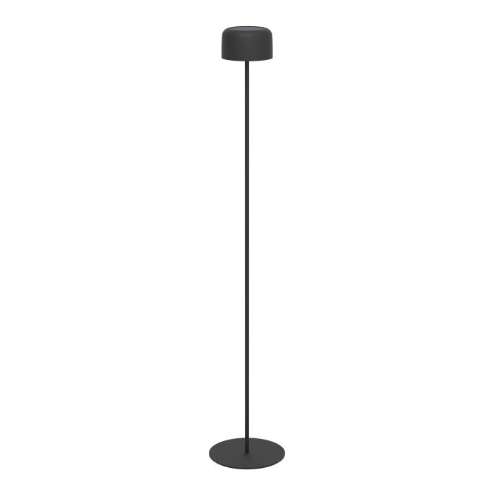 EGLO Aussen-Stehleuchte Roccanova-L – 120 cm – 270 lm, 3000 K – IP44 – Akku & Solar, Touch – Schwarz, Stahl
