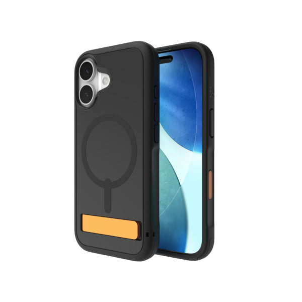 ZAGG Sedona Snap Backcover – für Apple iPhone 17, MagSafe, mit Ständer, Graphen, Schwarz, bis 4 m Sturzsicher