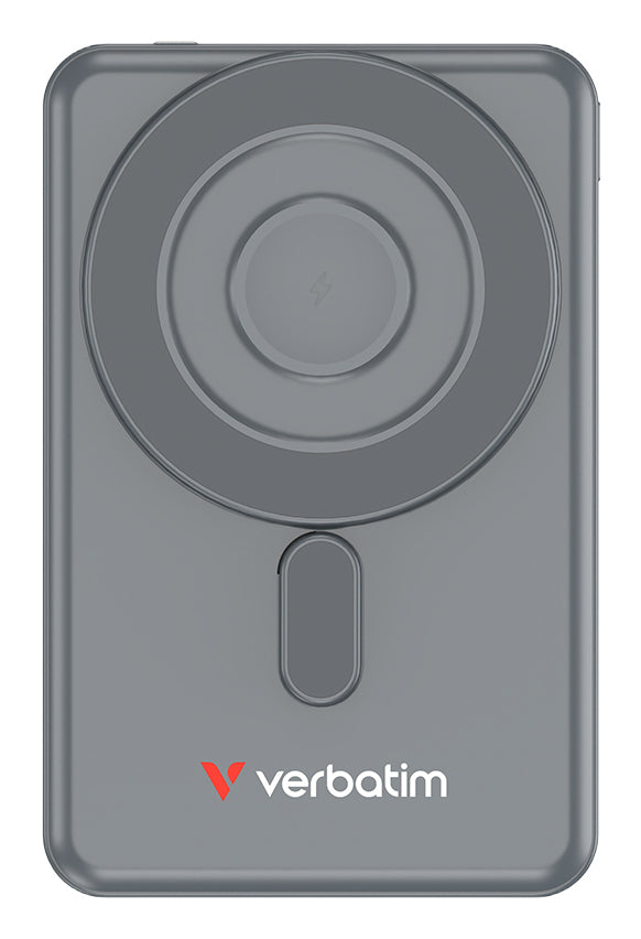 Verbatim Charge N Go 2C MagSafe Powerbank 5'000 mAh – 20 W PD, MagSafe 15 W, 2× USB-C, grau