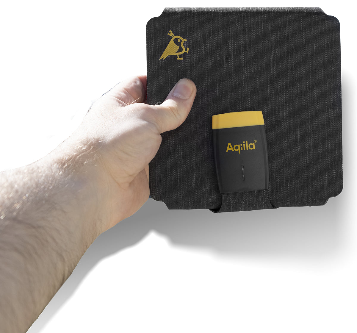 Aqiila Sunbird P21 Solarpanel-Ladegerät 20 W – USB-C×1, IP67, faltbar – für Camping – schwarz/gelb