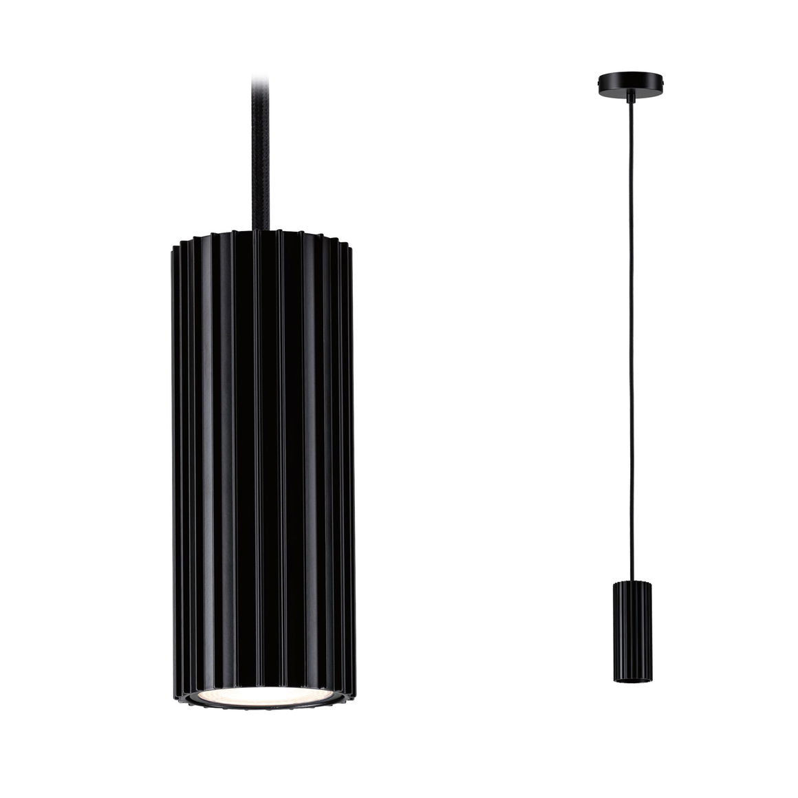 Paulmann Pendelleuchte Lirena – GU10, 10 W, dimmbar, 120 cm, IP20 – Schwarz