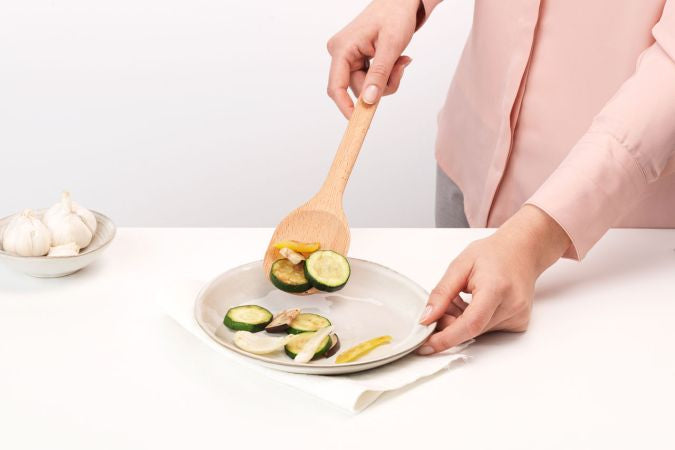 Brabantia 3-teiliges Kochlöffel-Set, 33,5 cm, Buche, Braun