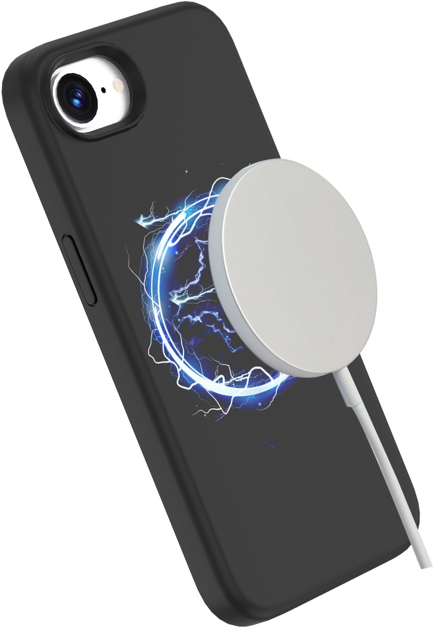 eSTUFF INFINITE ROME Backcover – für iPhone, MagSafe, PC+Silikon, Schwarz