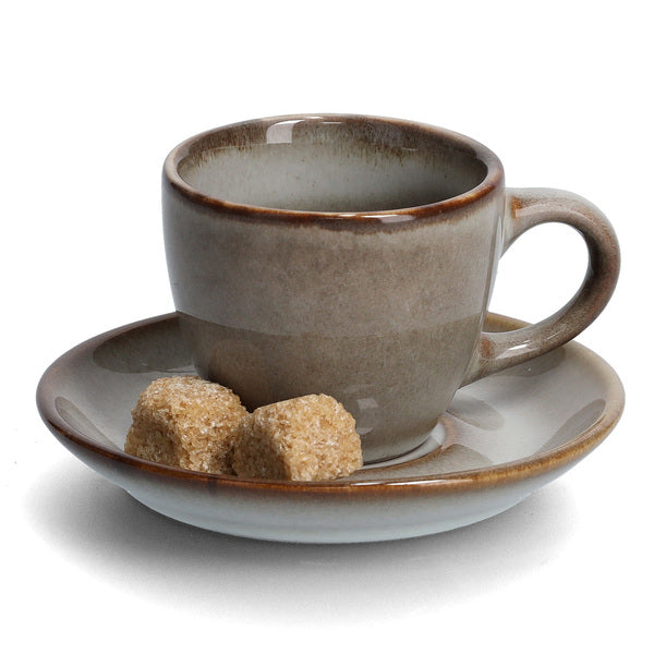 Zeller Present Espressotasse – 8-teiliges Set, 62 ml, Ø 6,0 cm, H 5,5 cm, Keramik, Grau, spülmaschinenfest
